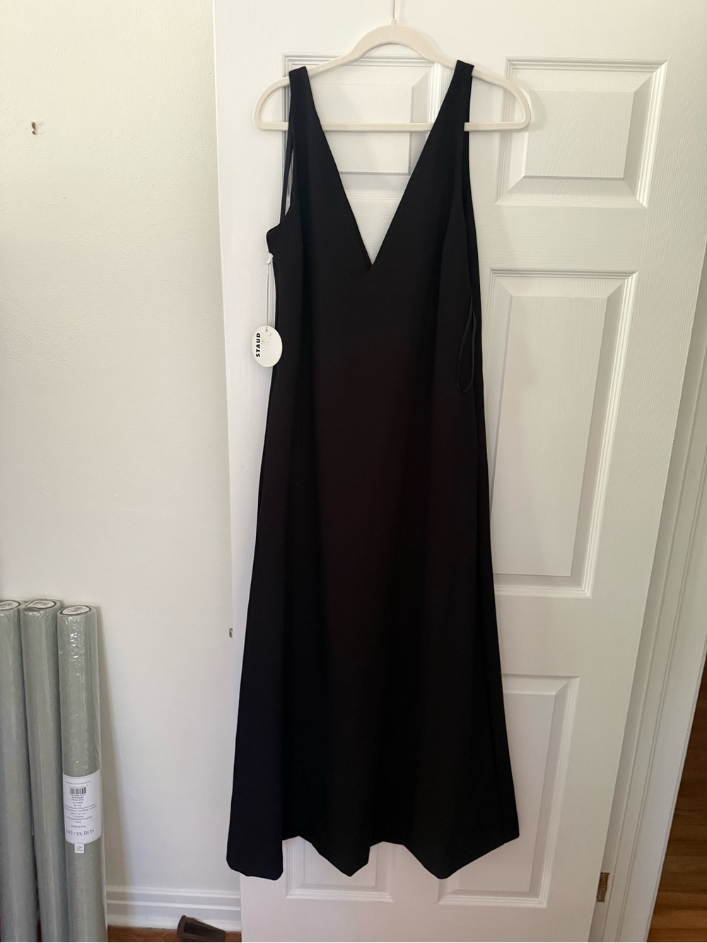 STAUD Black V-Neck Maxi Dress - Picture 2 of 4